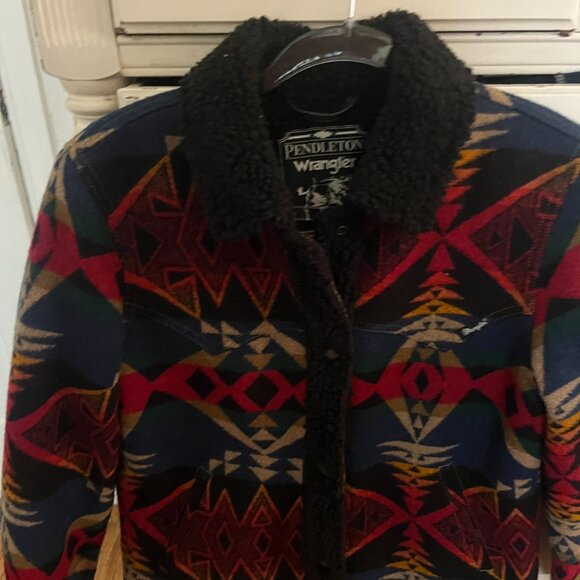 Pendleton X Wrangler Wool and Denim Jacket Size Medium - Picture 12 of 16